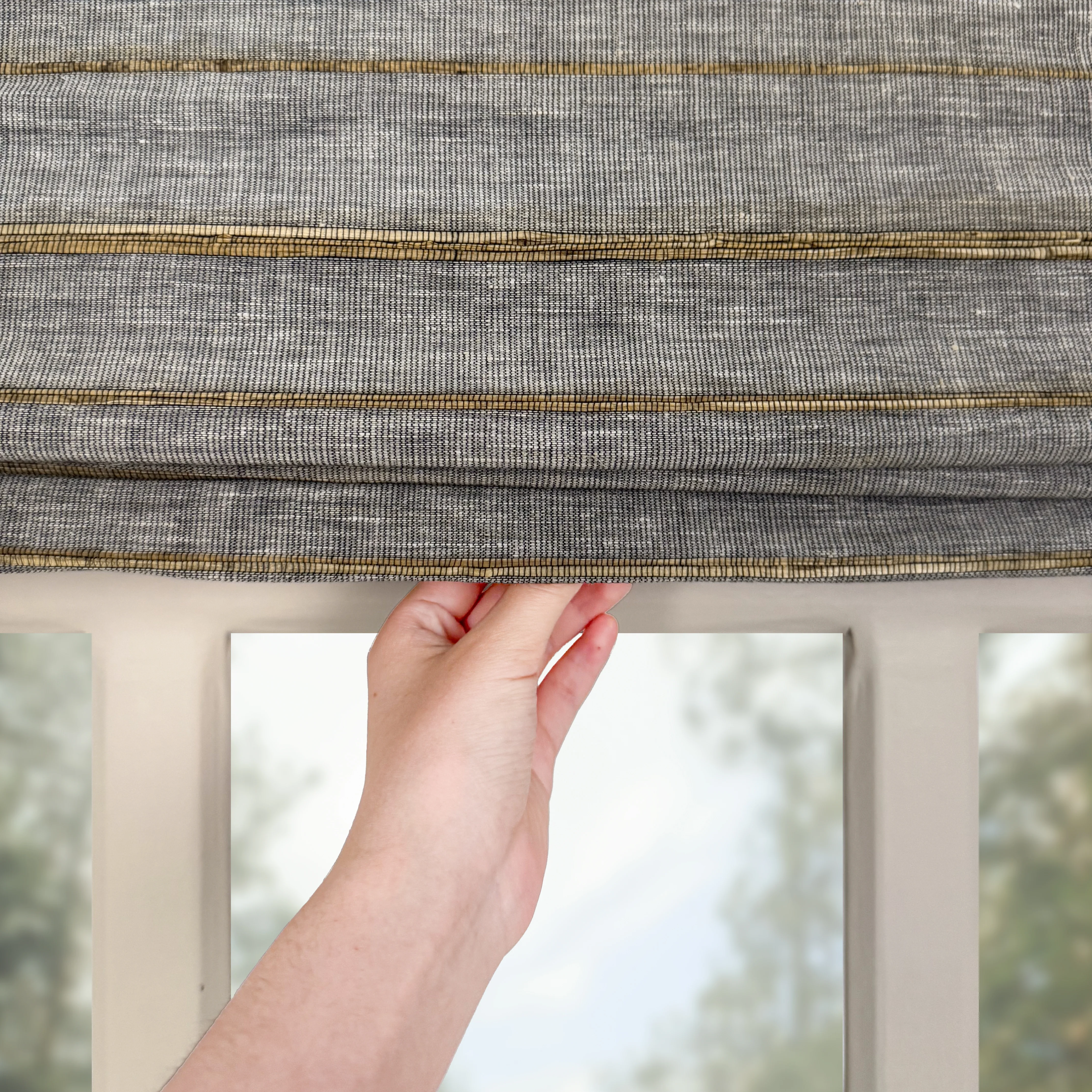 Natural Jute & Hemp Blinds & Shades Top Down Bottom Up | Black Gold - Image 6