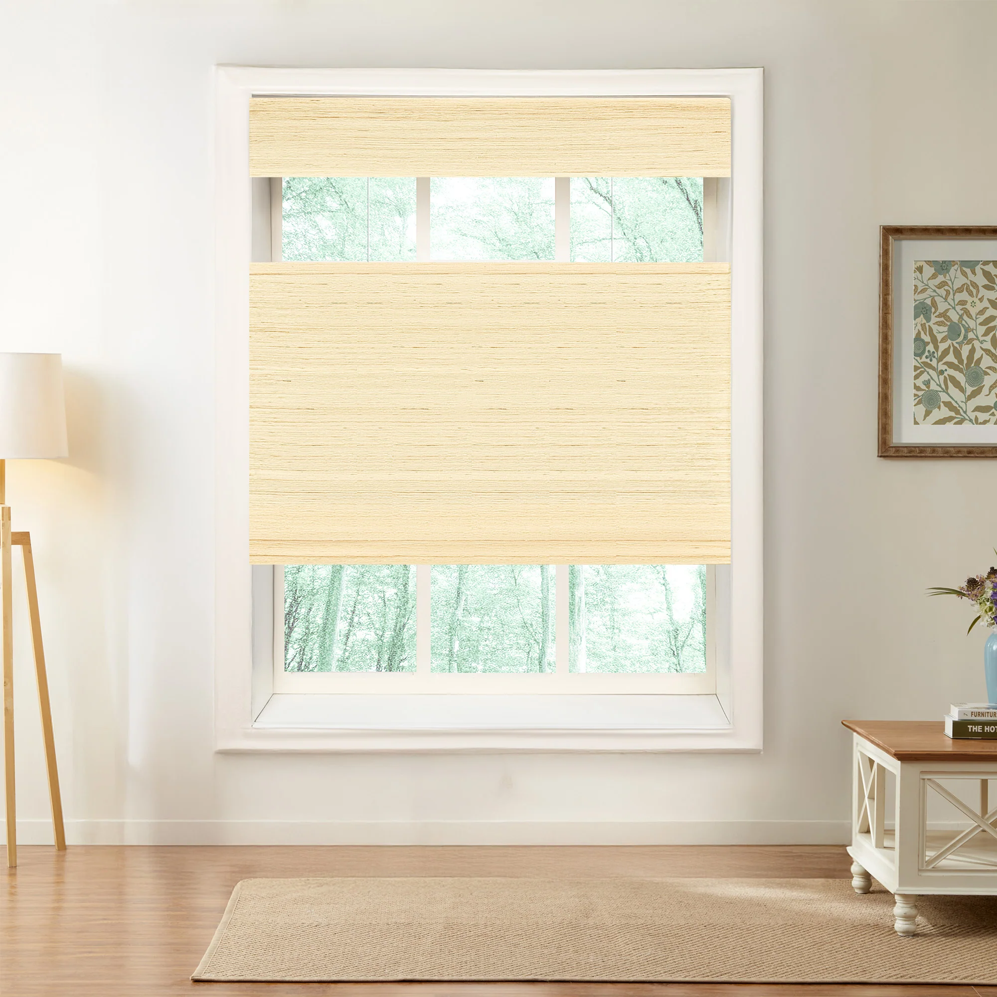 Natural Jute & Hemp Blinds & Shades Top Down Bottom Up | Oatmeal Yellow - Image 3