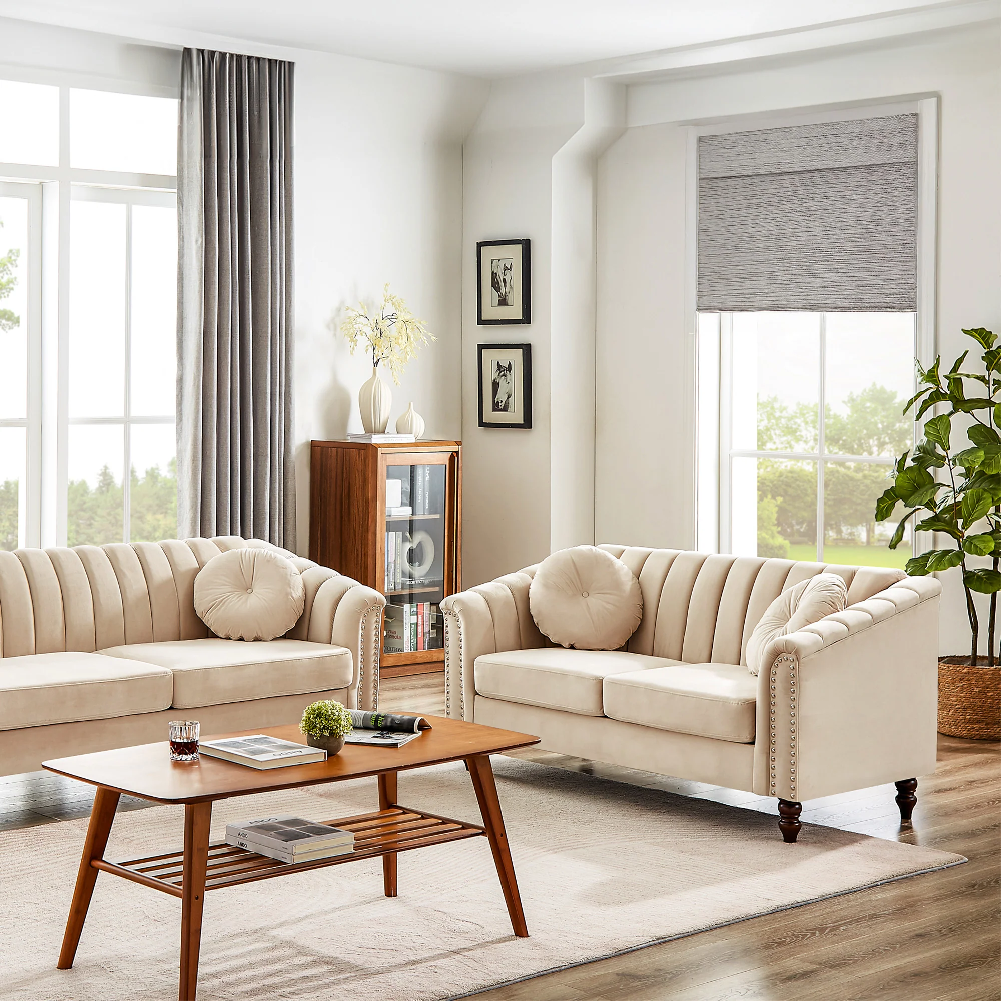 Natural Jute & Hemp Blinds & Shades Top Down Bottom Up | Sesame Gray - Image 2