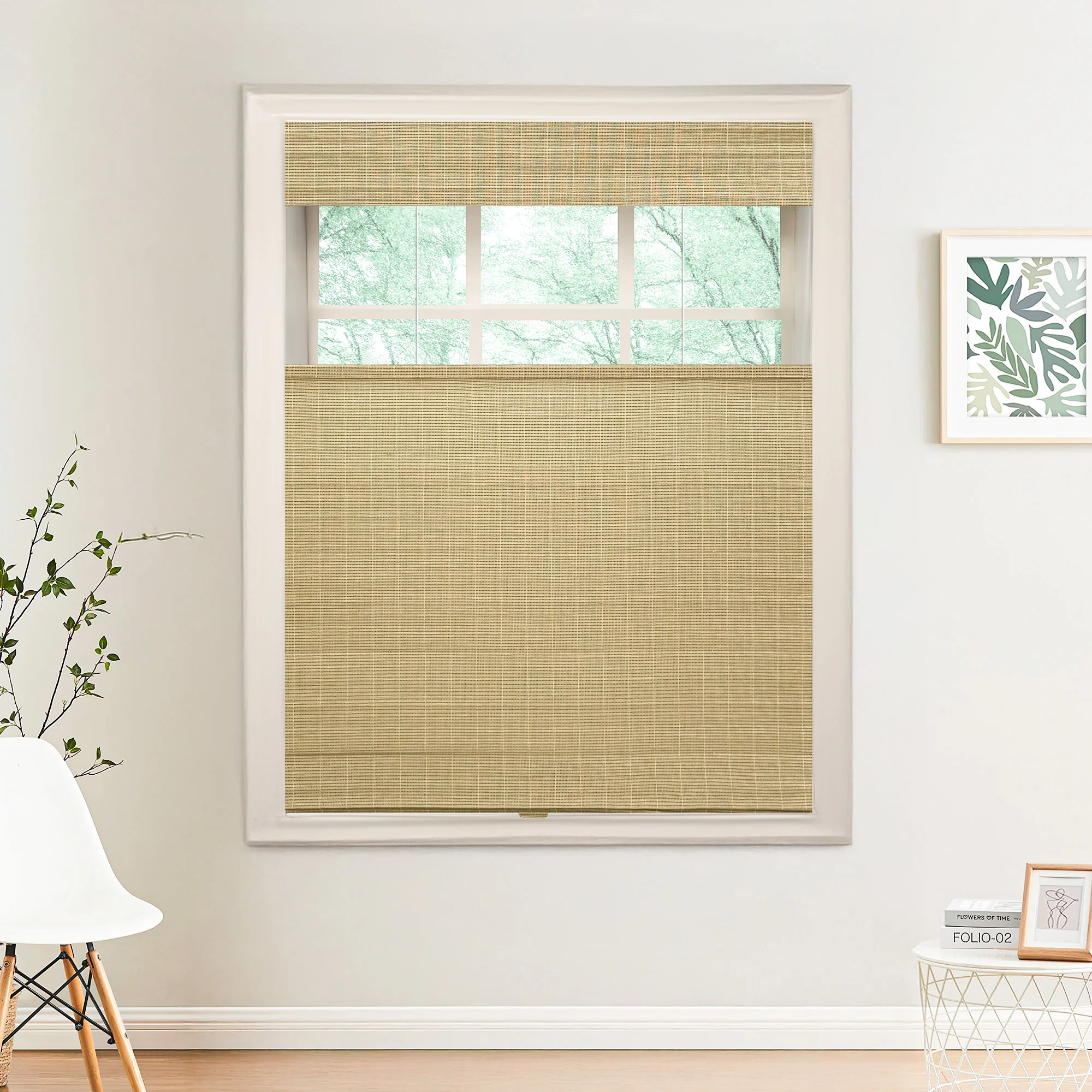 Nomi Woven Bamboo Blinds & Shades Top Down Bottom Up | Avocado - Image 4