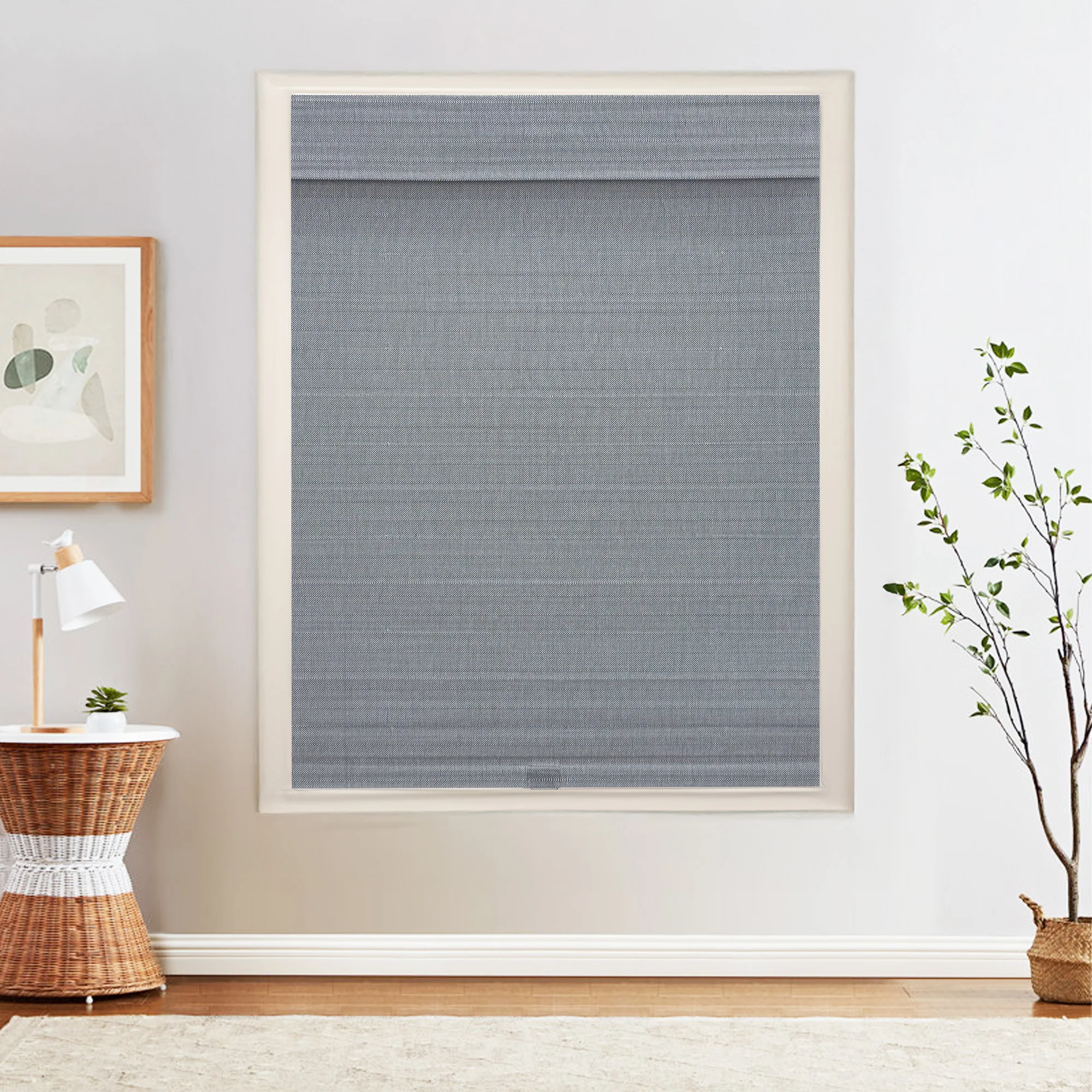 Nomi Woven Bamboo Blinds & Shades Top Down Bottom Up | Cobblestone - Image 7