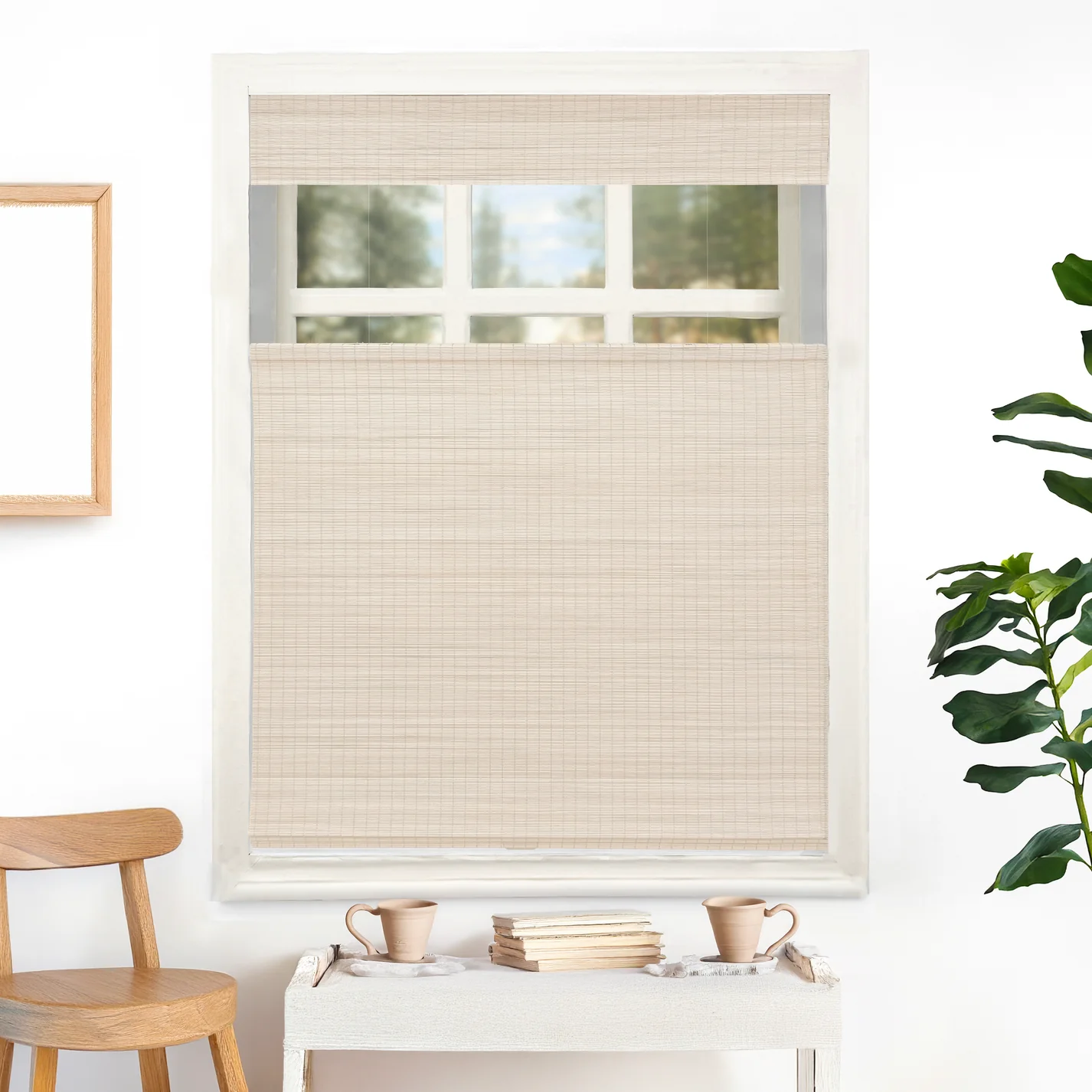 Nomi Woven Bamboo Blinds & Shades Top Down Bottom Up | Sandstone - Image 3