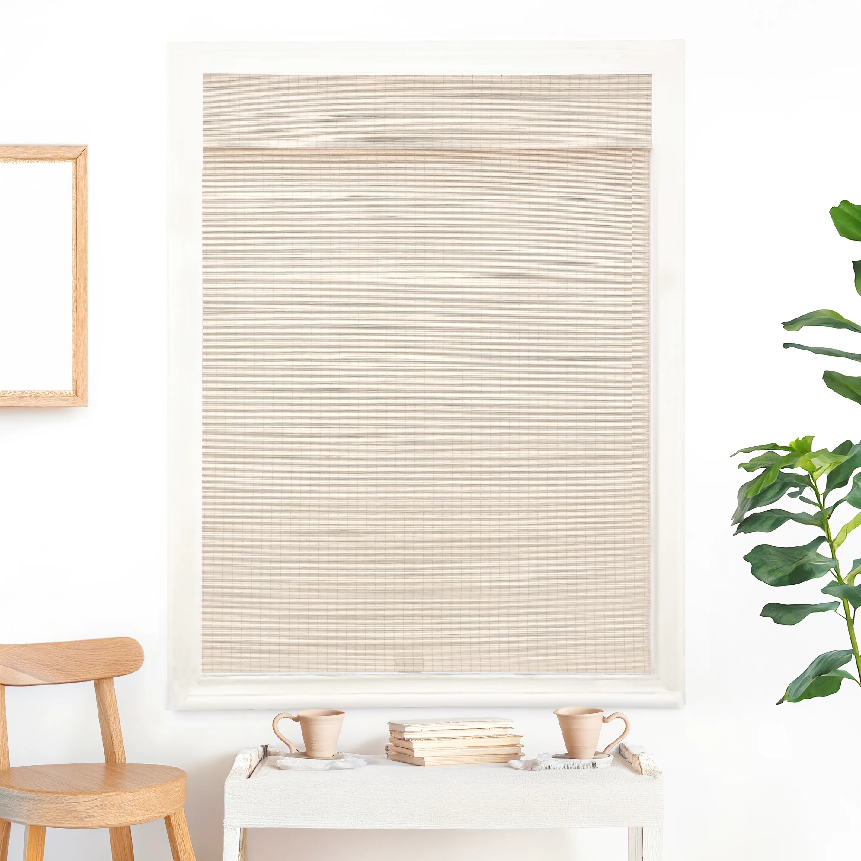 Nomi Woven Bamboo Blinds & Shades Top Down Bottom Up | Sandstone - Image 7