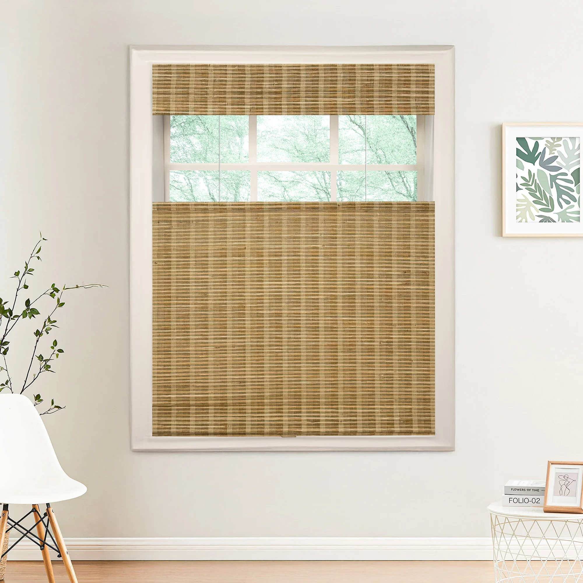 Nomi Woven Bamboo Blinds & Shades Top Down Bottom Up | Tree Bark - Image 5