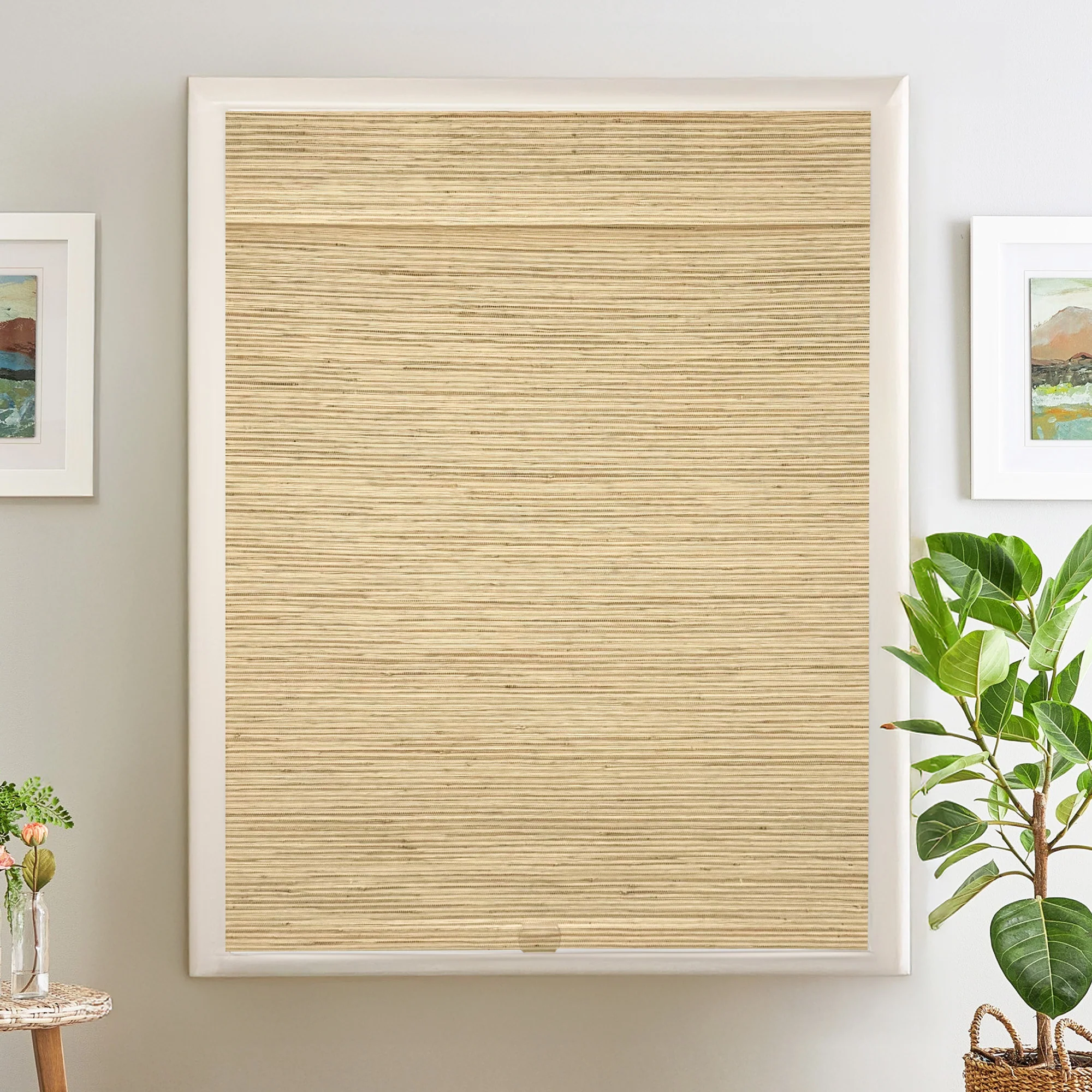 Ramie Woven Bamboo Blinds & Shades Top Down Bottom Up| Beige Brown - Image 8