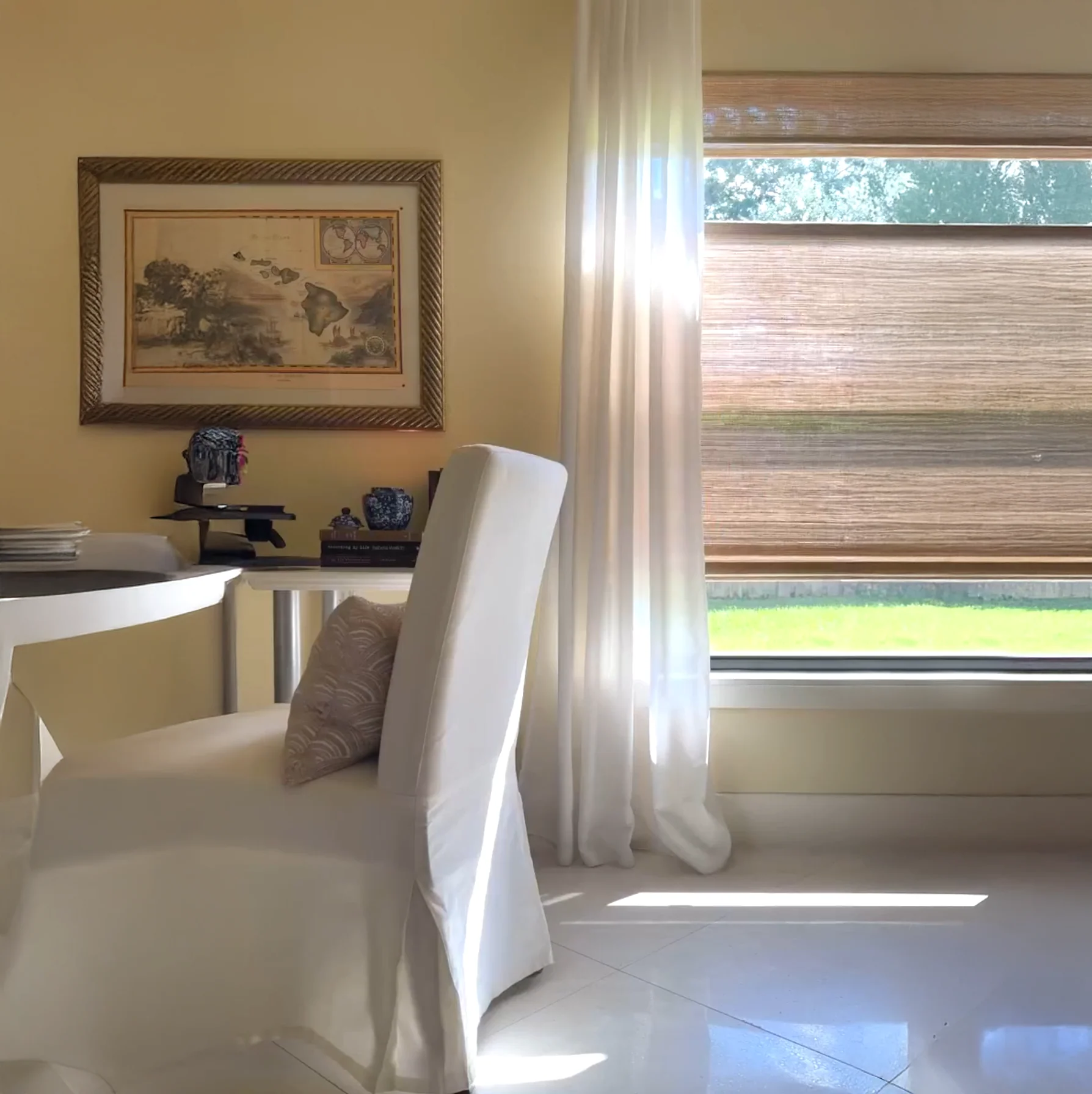 Ramie Woven Bamboo Blinds & Shades Top Down Bottom Up| Coconut - Image 2