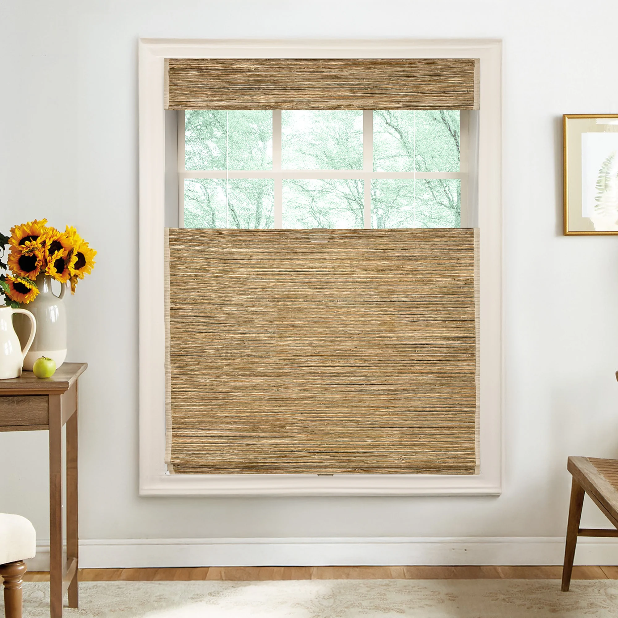 Ramie Woven Bamboo Blinds & Shades Top Down Bottom Up | Honeynut - Image 4