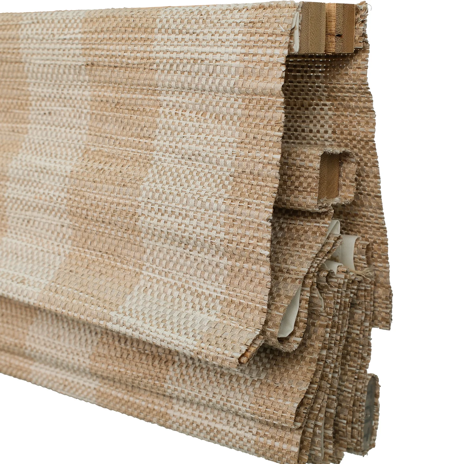 Reed Stripe Bamboo Blinds & Shades | Top Down Bottom Up - Wooden Headrail - Image 18