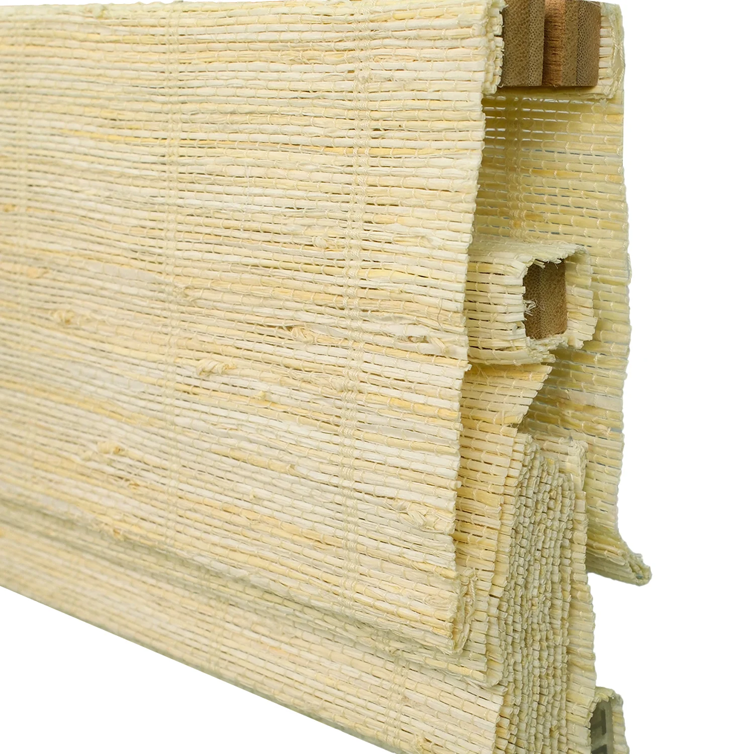 Reed Stripe Bamboo Blinds & Shades | Top Down Bottom Up - Wooden Headrail - Image 29