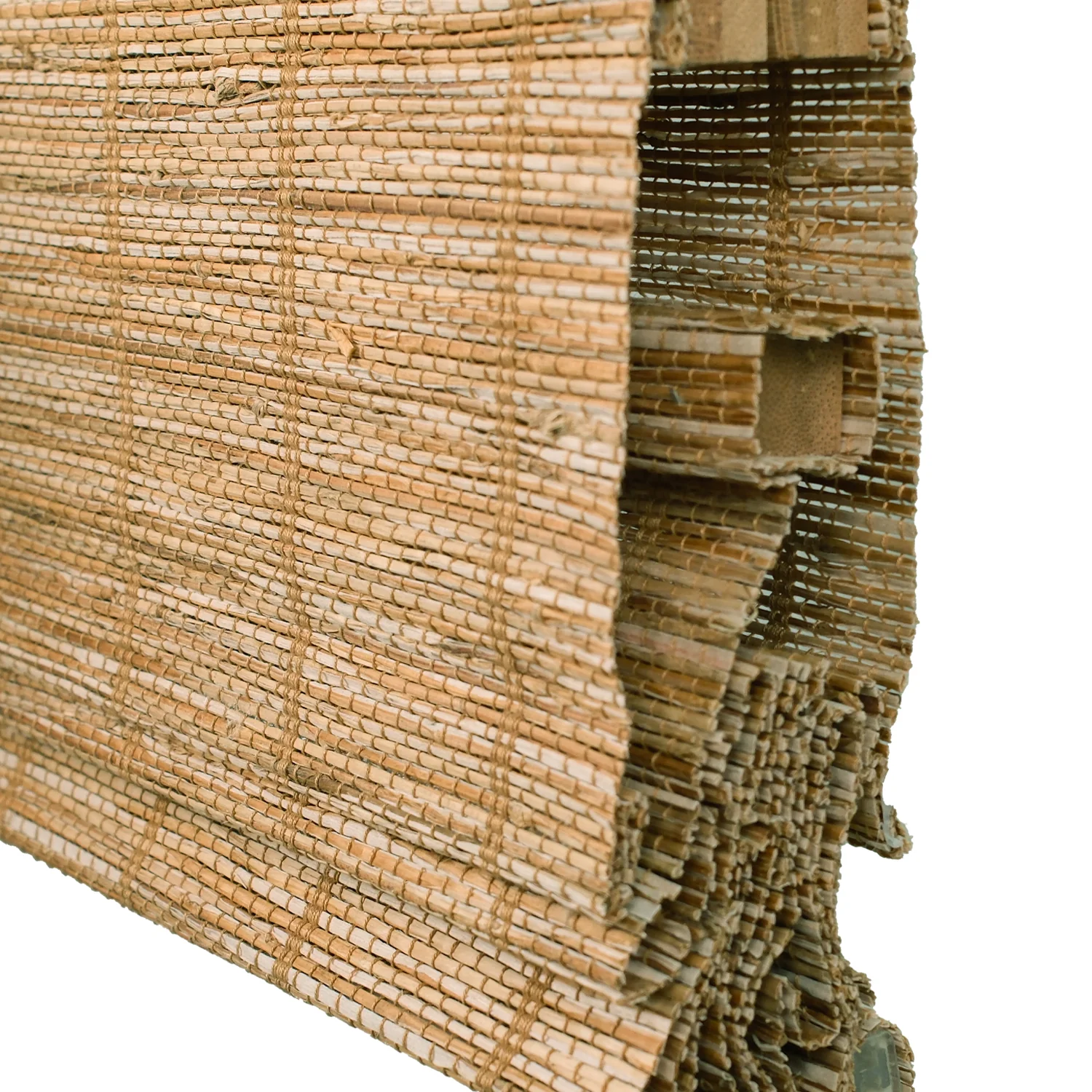 Reed Stripe Bamboo Blinds & Shades | Top Down Bottom Up - Wooden Headrail - Image 35