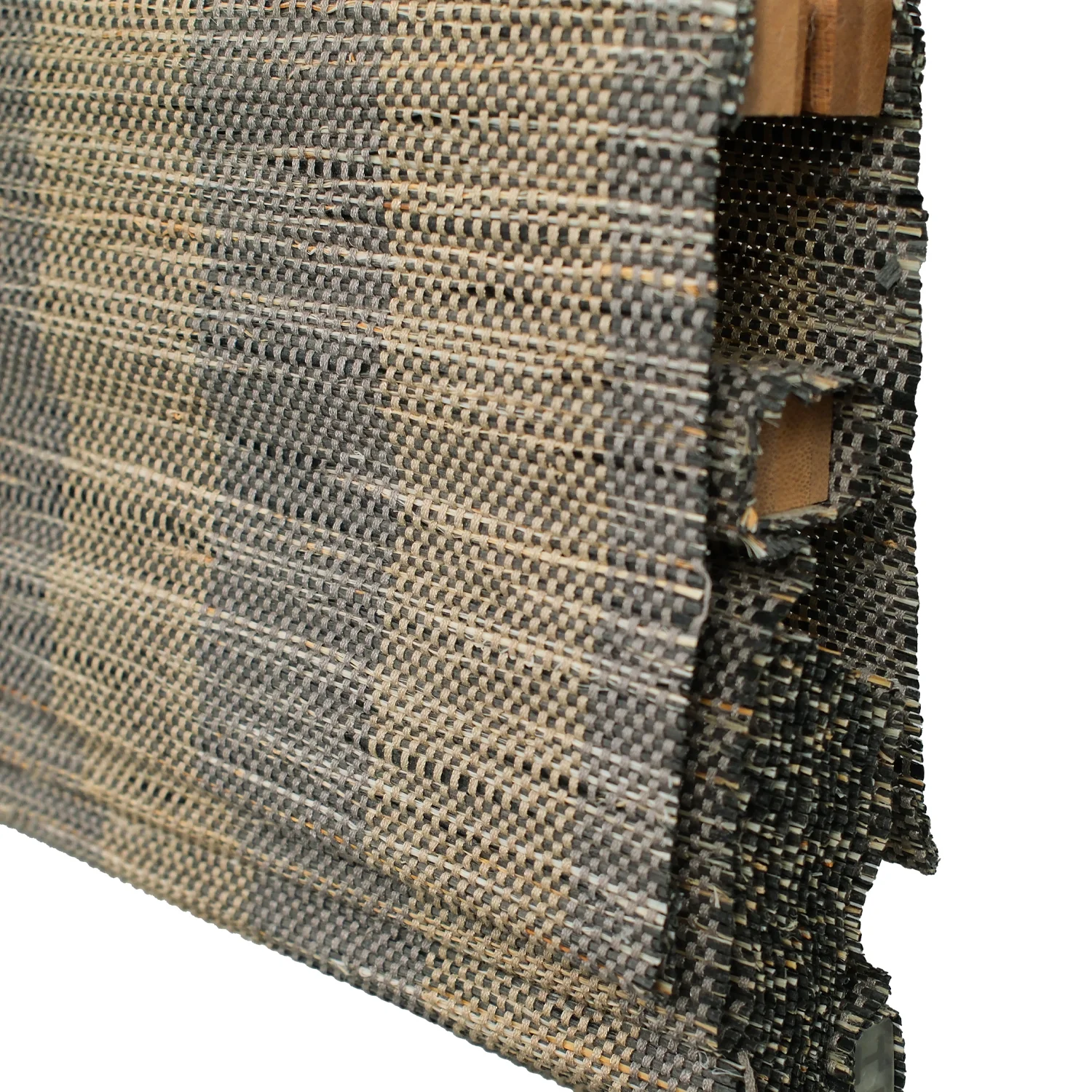 Reed Stripe Bamboo Blinds & Shades | Top Down Bottom Up - Wooden Headrail - Image 42