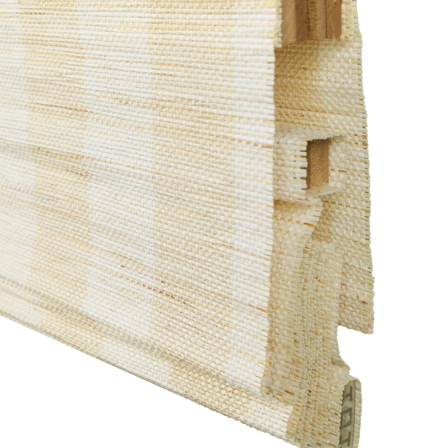 Reed Stripe Bamboo Blinds & Shades | Top Down Bottom Up - Wooden Headrail - Image 7