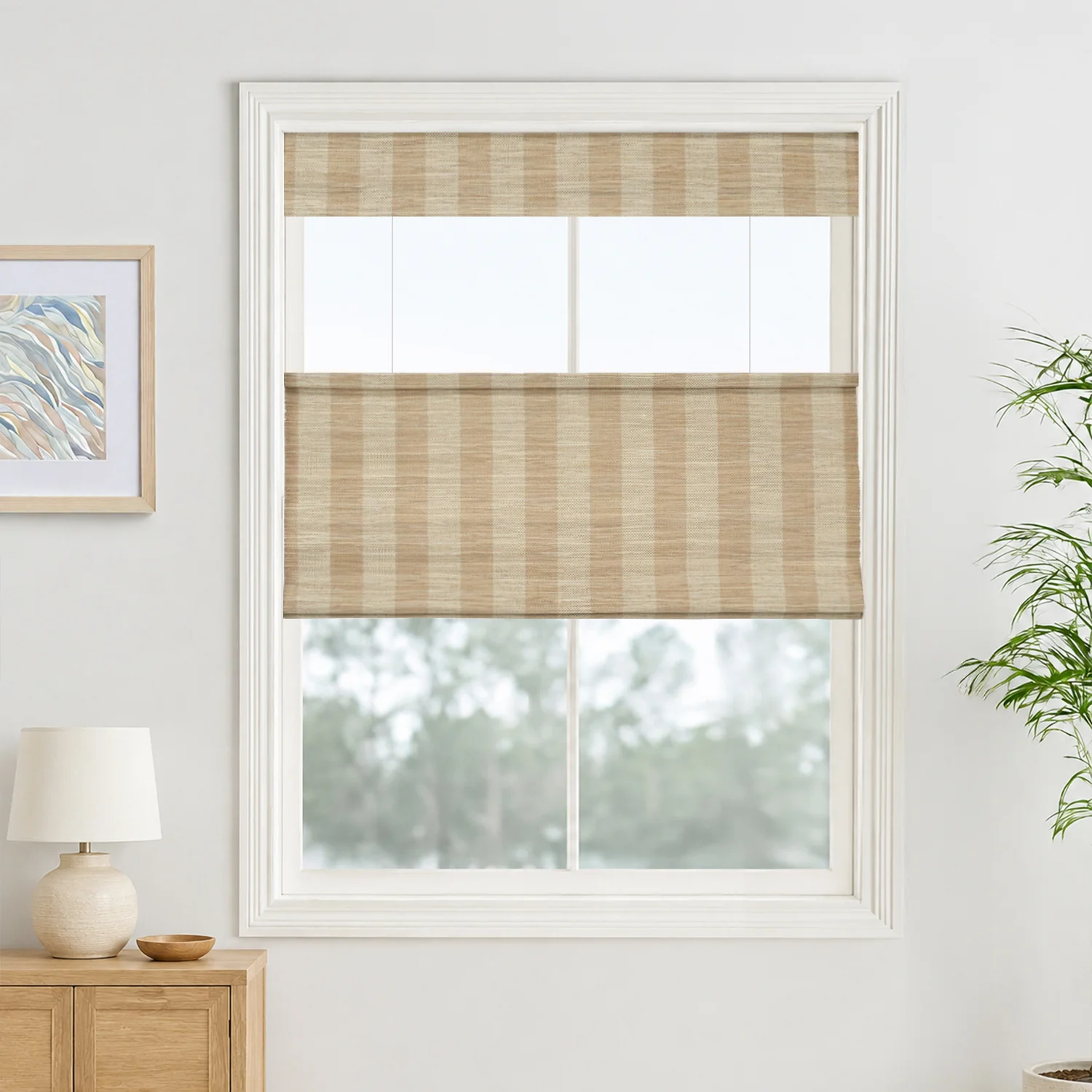Reed Stripe Bamboo Blinds & Shades | Top Down Bottom Up - Alum. Headrail - Image 10