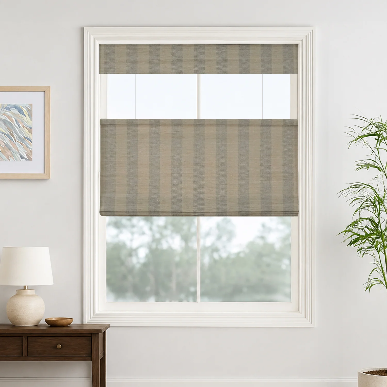 Reed Stripe Bamboo Blinds & Shades | Top Down Bottom Up - Alum. Headrail - Image 14