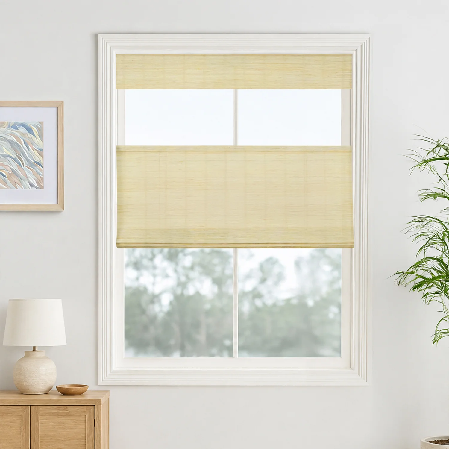 Reed Stripe Bamboo Blinds & Shades | Top Down Bottom Up - Alum. Headrail - Image 18