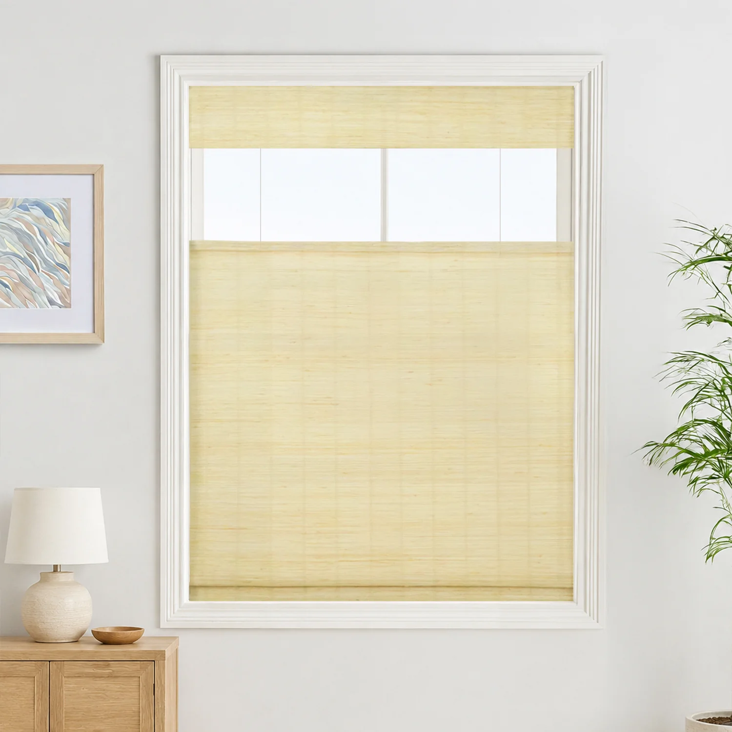 Reed Stripe Bamboo Blinds & Shades | Top Down Bottom Up - Alum. Headrail - Image 19