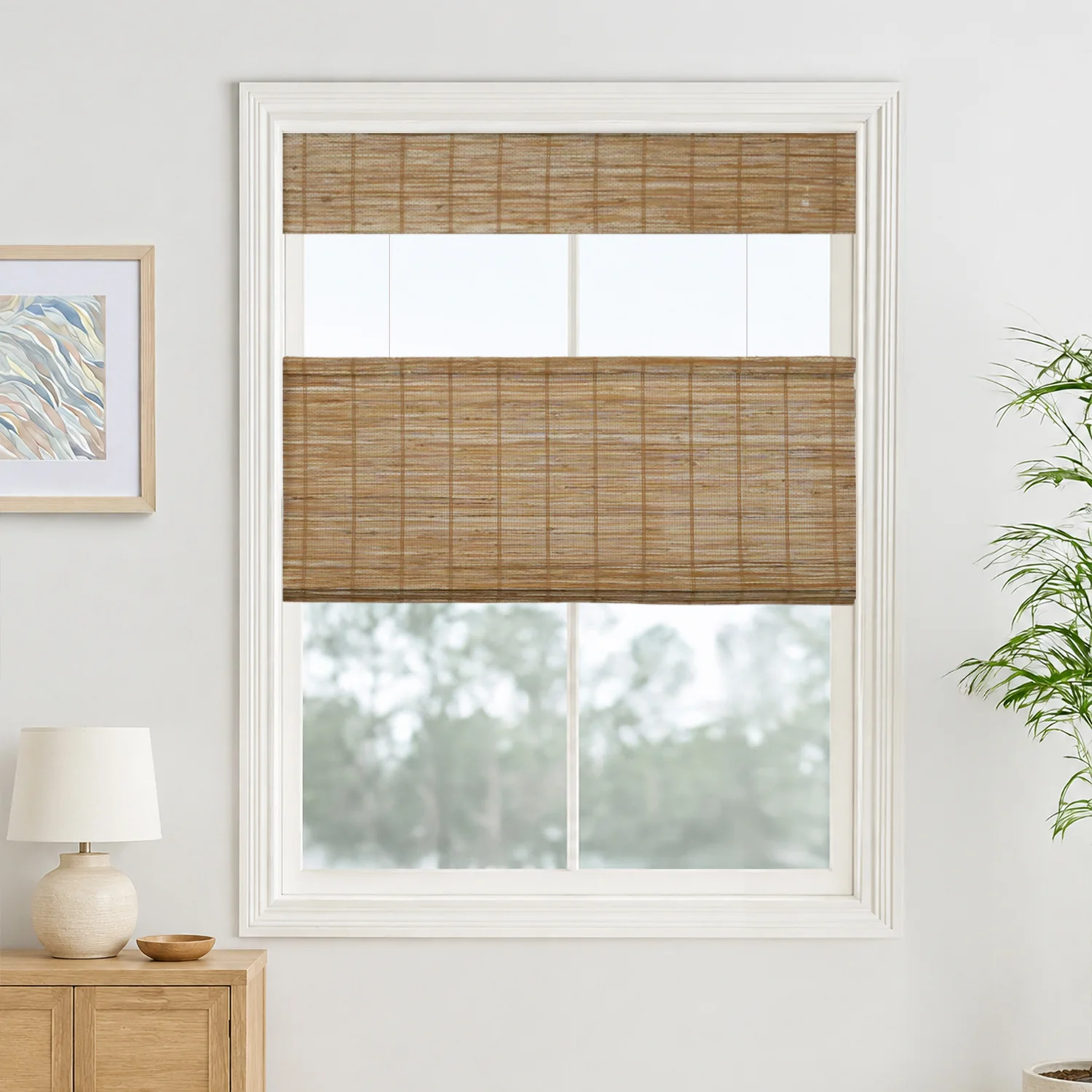 Reed Stripe Bamboo Blinds & Shades | Top Down Bottom Up - Alum. Headrail - Image 22