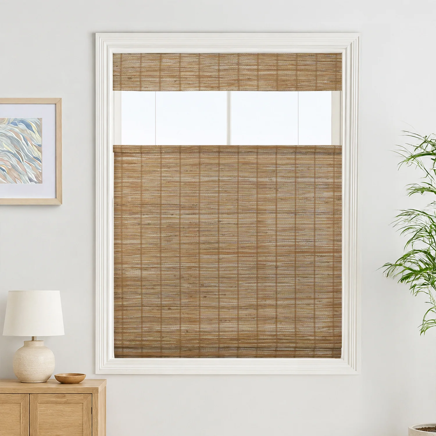Reed Stripe Bamboo Blinds & Shades | Top Down Bottom Up - Alum. Headrail - Image 23