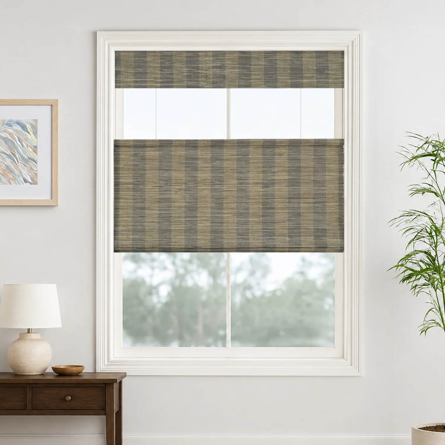 Reed Stripe Bamboo Blinds & Shades | Top Down Bottom Up - Alum. Headrail - Image 26