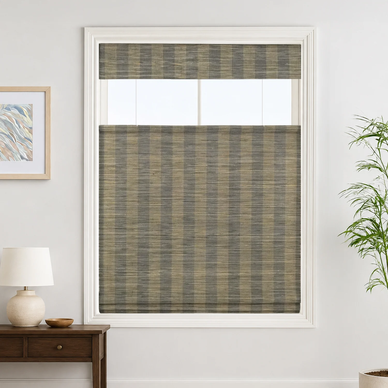 Reed Stripe Bamboo Blinds & Shades | Top Down Bottom Up - Alum. Headrail - Image 27