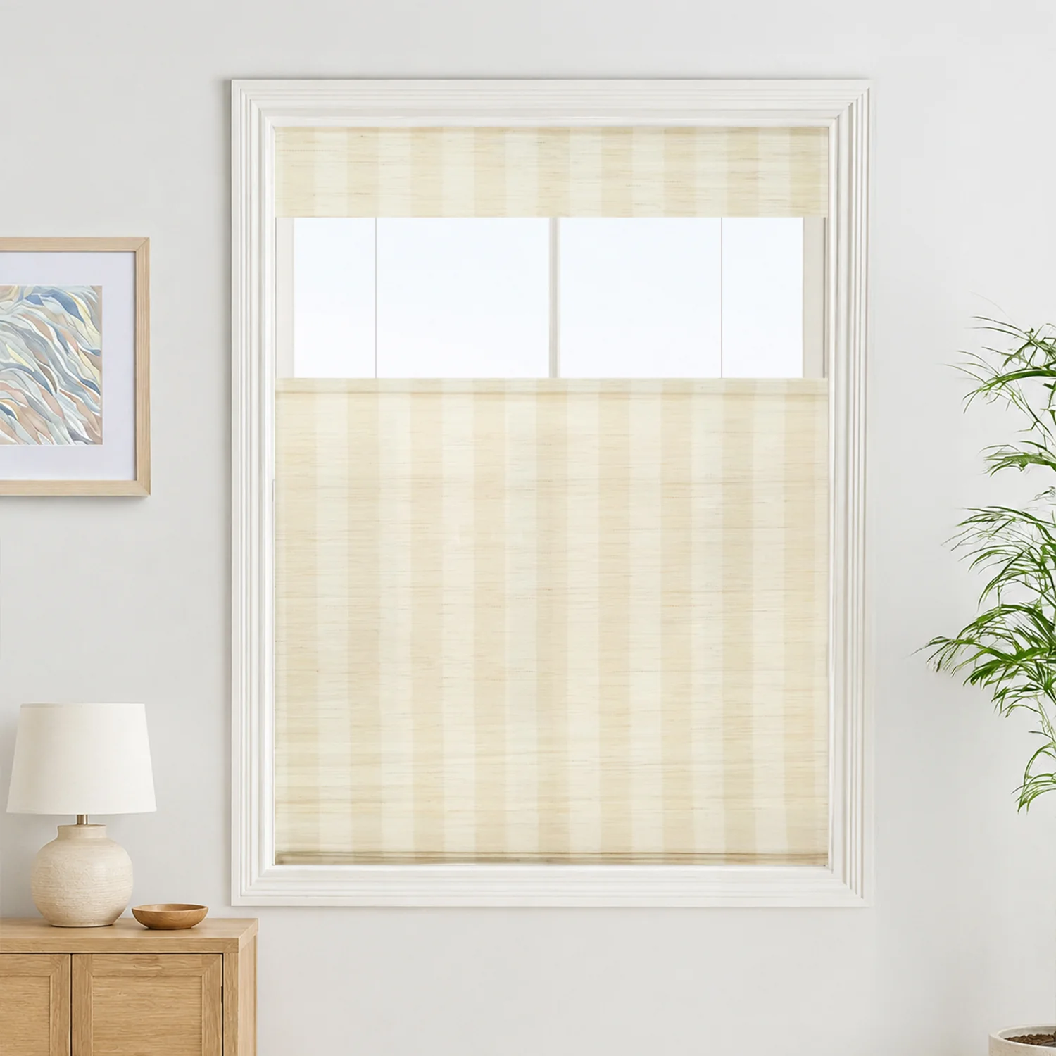 Reed Stripe Bamboo Blinds & Shades | Top Down Bottom Up - Alum. Headrail - Image 4