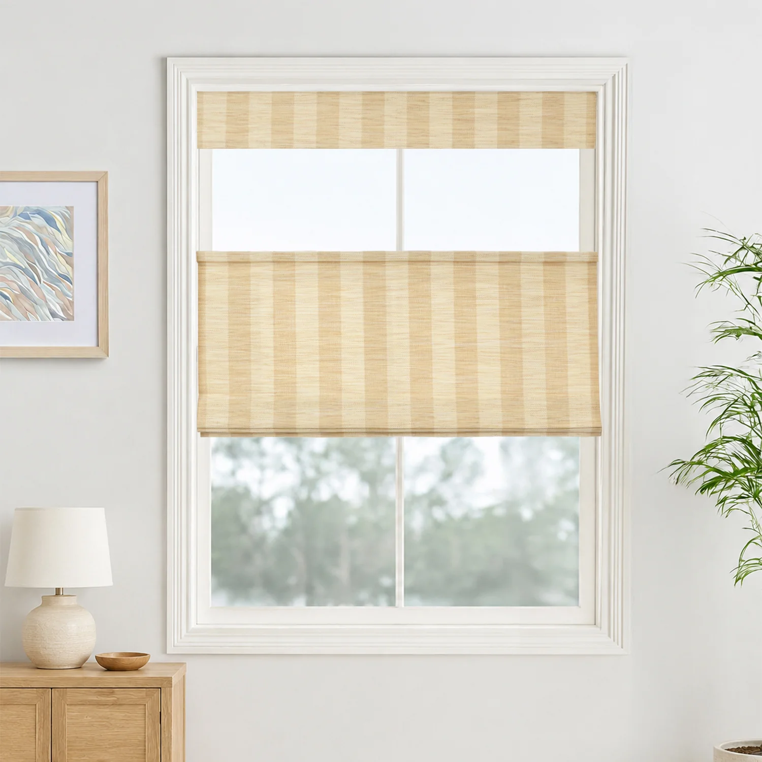 Reed Stripe Bamboo Blinds & Shades | Top Down Bottom Up - Alum. Headrail - Image 6