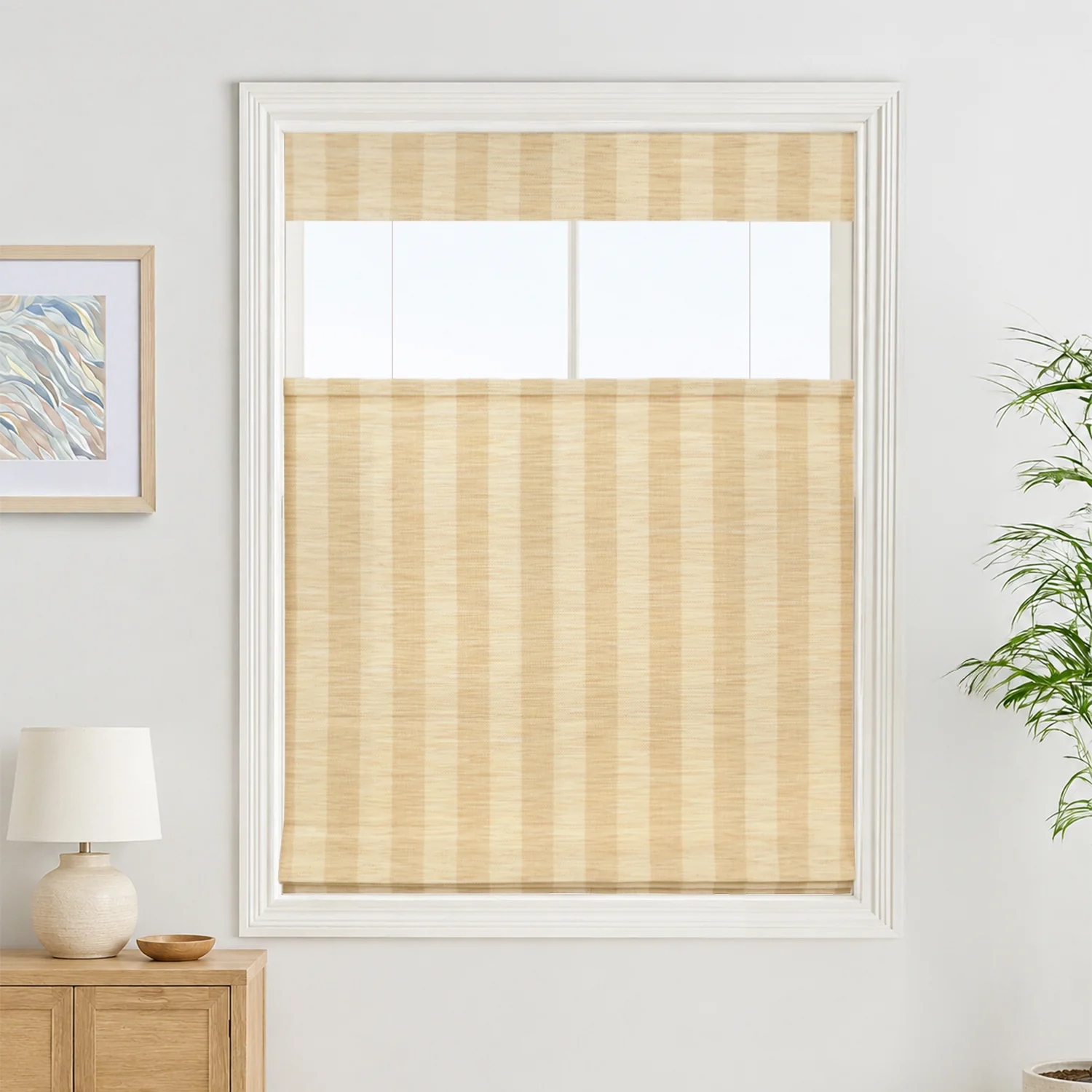 Reed Stripe Bamboo Blinds & Shades | Top Down Bottom Up - Alum. Headrail - Image 7