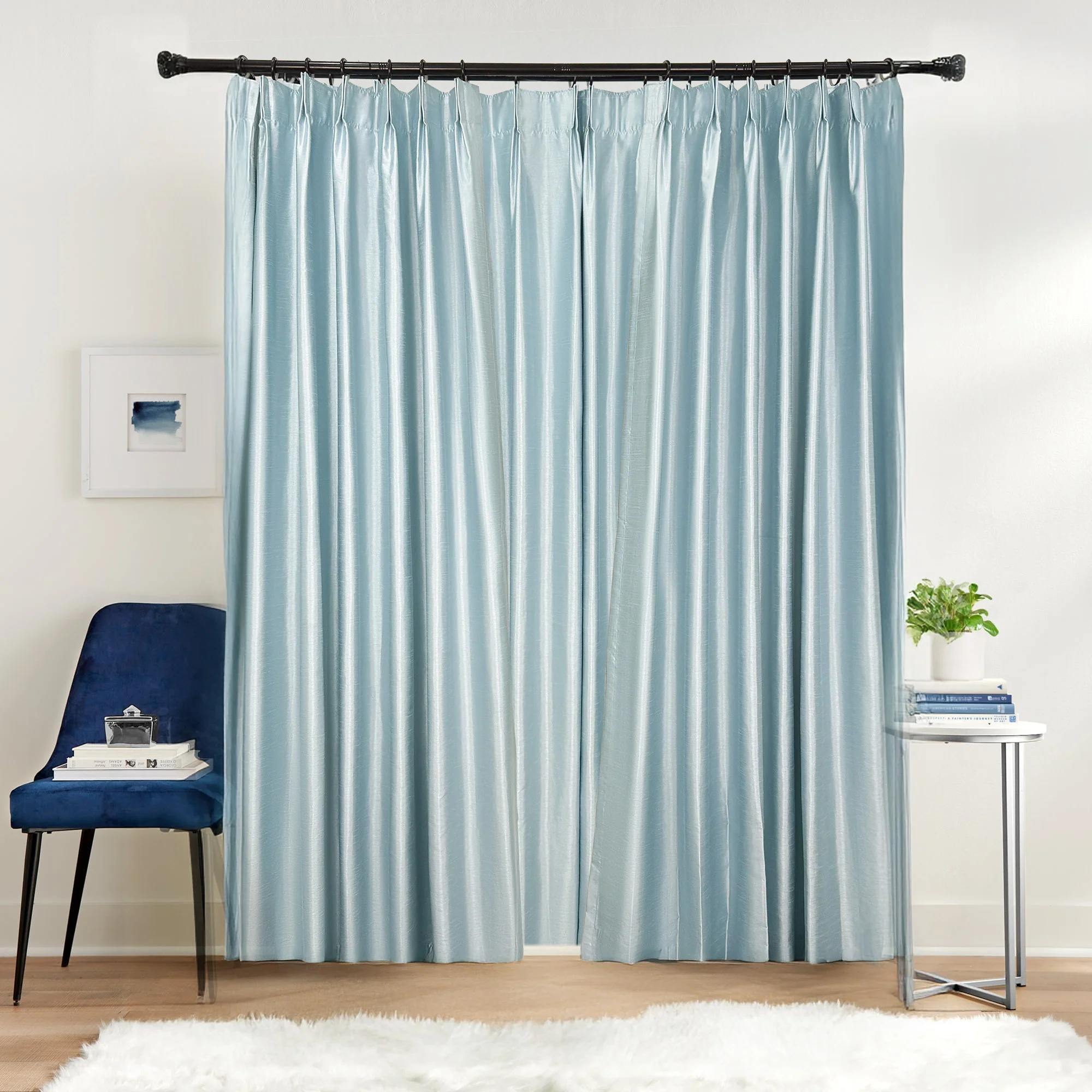 Rina Premium Silk Curtains & Drapes Pleated - Image 2