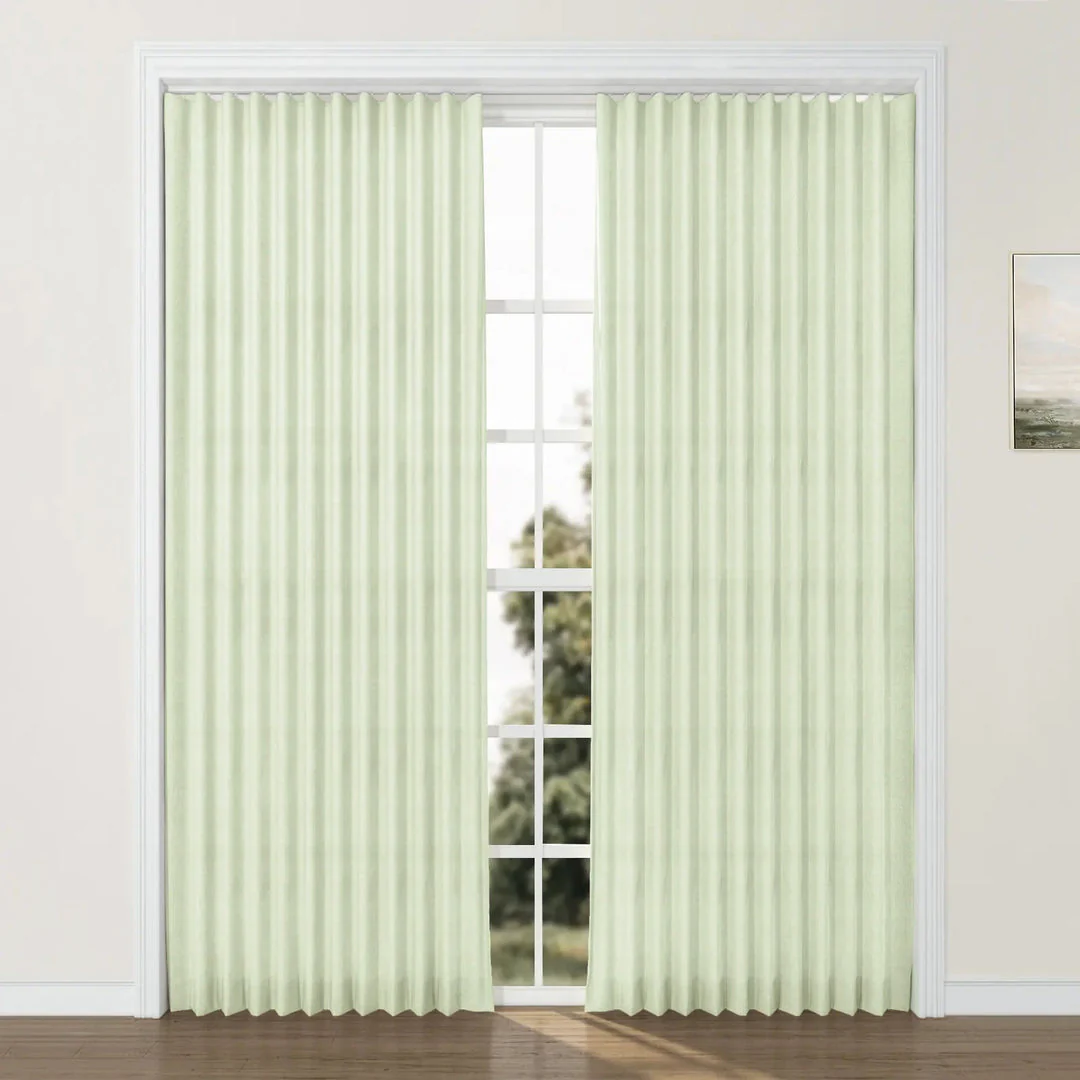 Rina Premium Silk Curtains & Drapes Ripple Fold with Track