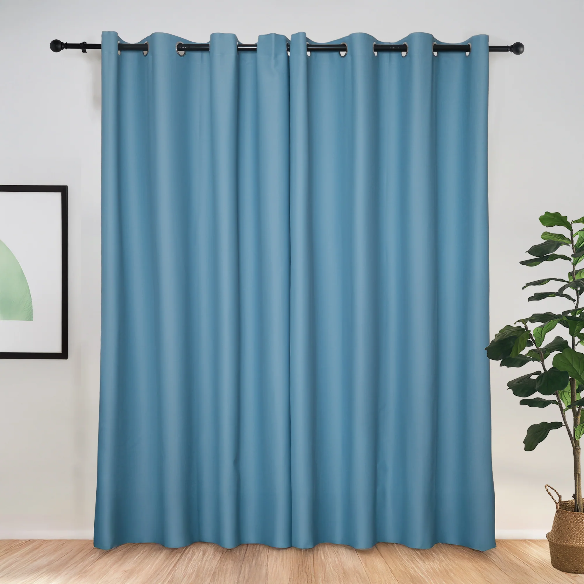 Vista Cotton Blend Physical Blackout Curtains Grommet - Image 6