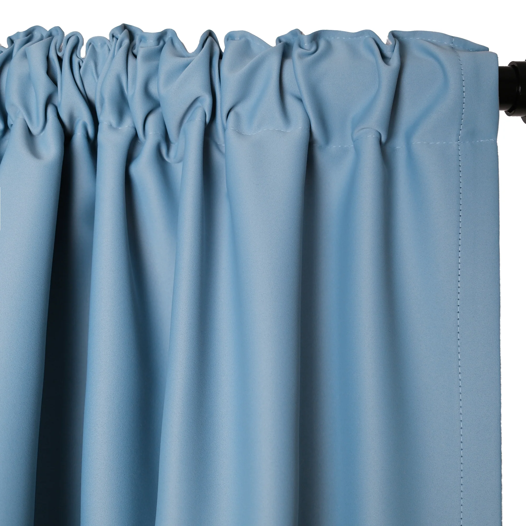 Vista Cotton Blend Physical Blackout Curtains Soft Top - Image 2