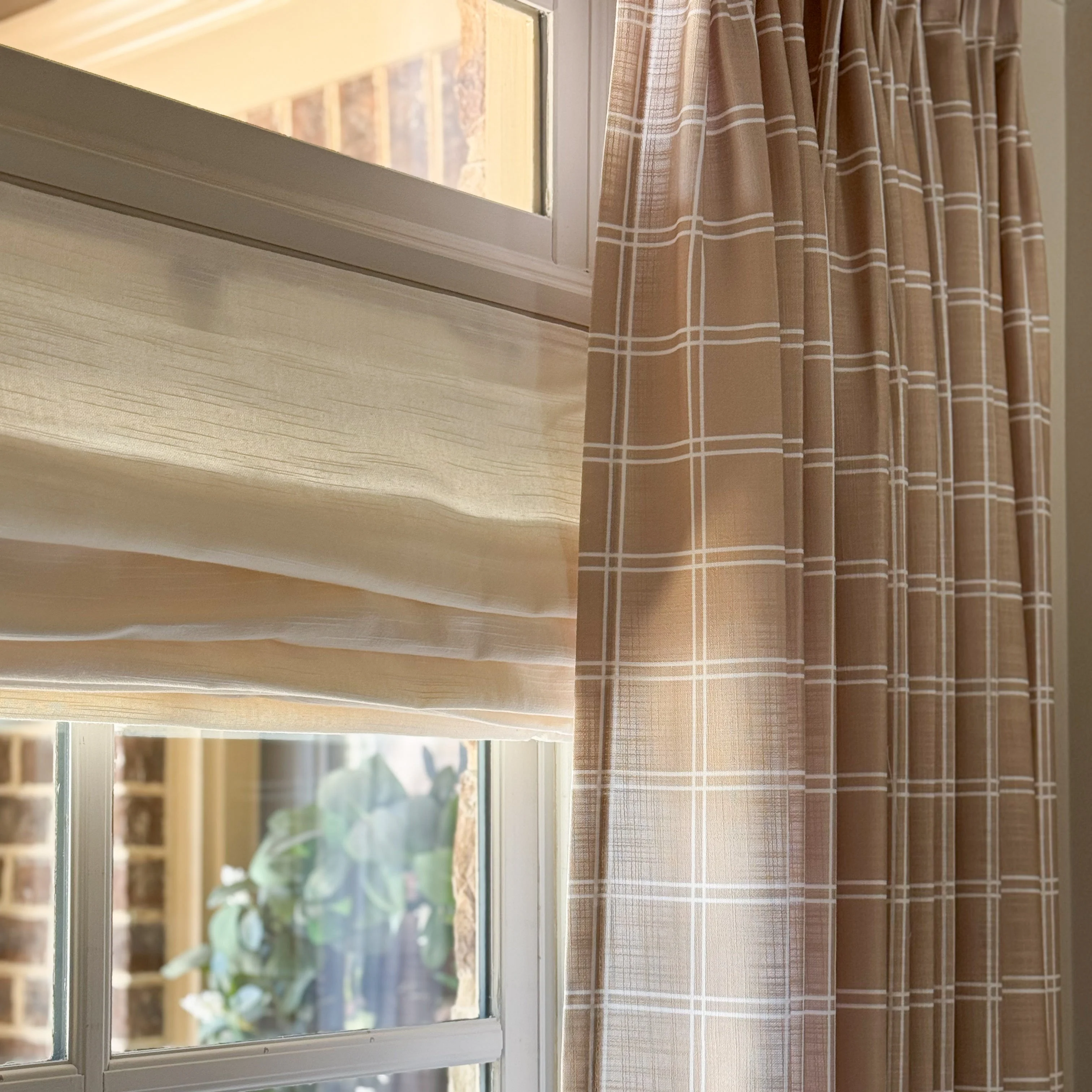 Vivienne Plaid Stripes Linen Curtains & Drapes Pleated - Image 6