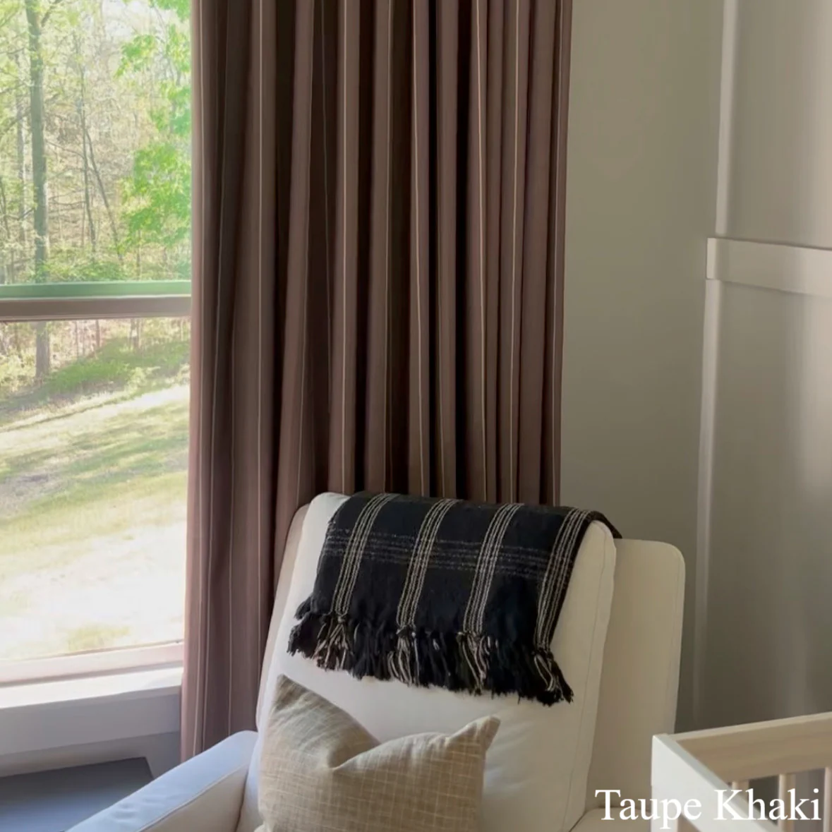 Vivienne Plaid Stripes Linen Curtains & Drapes Grommet