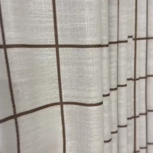 Vivienne Plaid Stripes Linen Blackout Curtains & Drapes - Image 5